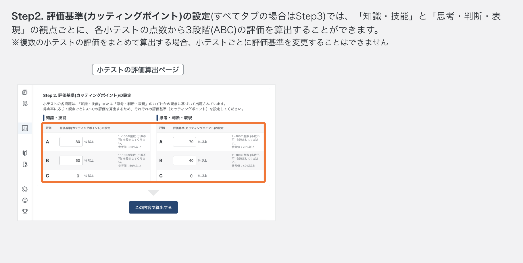 評価基準(カッティングポイント)を設定する.png